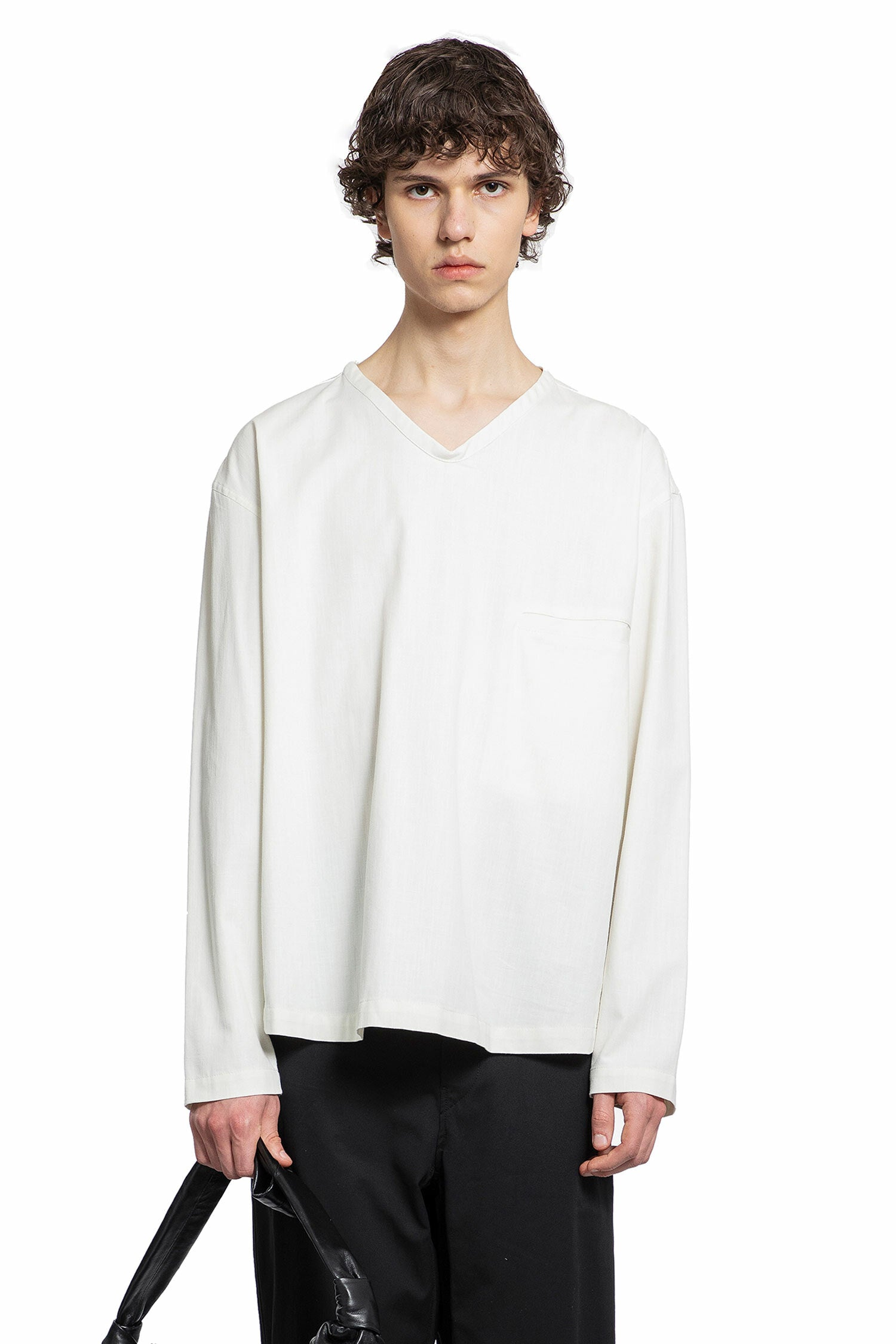 LEMAIRE MAN WHITE T-SHIRTS & TANK TOPS