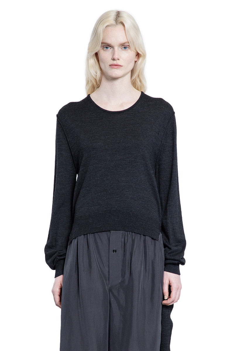 trompe d'oleil crewneck knitwear - Antonioli.eu