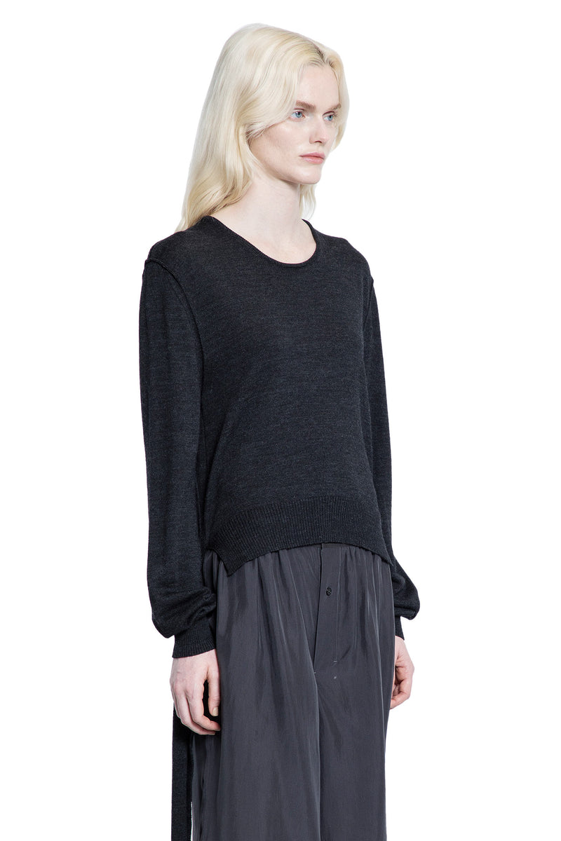 trompe d'oleil crewneck knitwear - Antonioli.eu