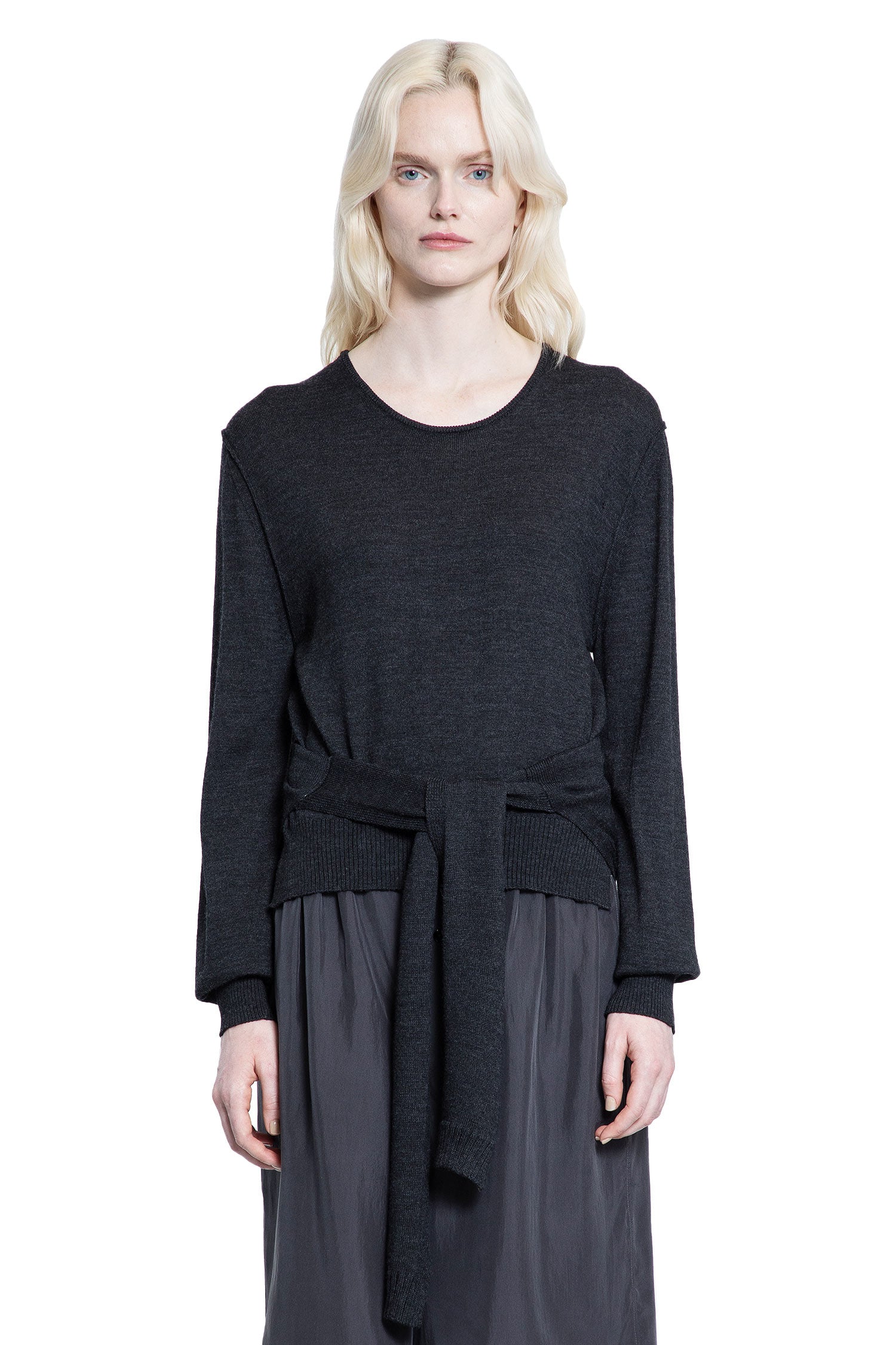 trompe d'oleil crewneck knitwear