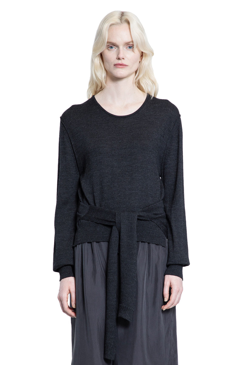 trompe d'oleil crewneck knitwear - Antonioli.eu