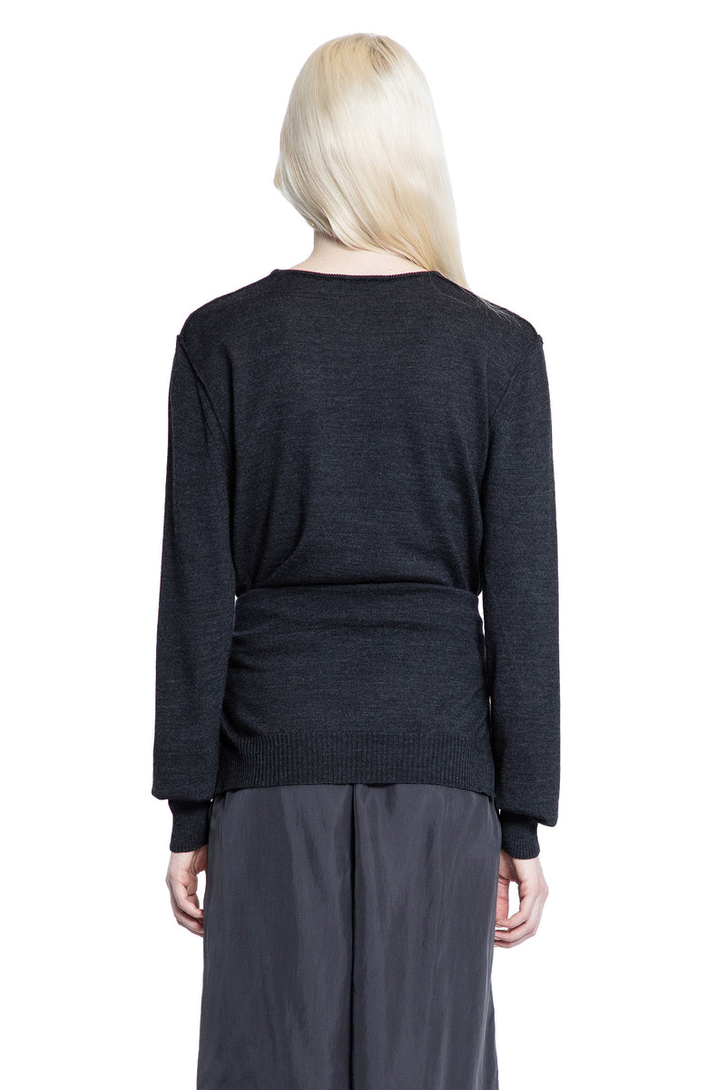 trompe d'oleil crewneck knitwear - Antonioli.eu