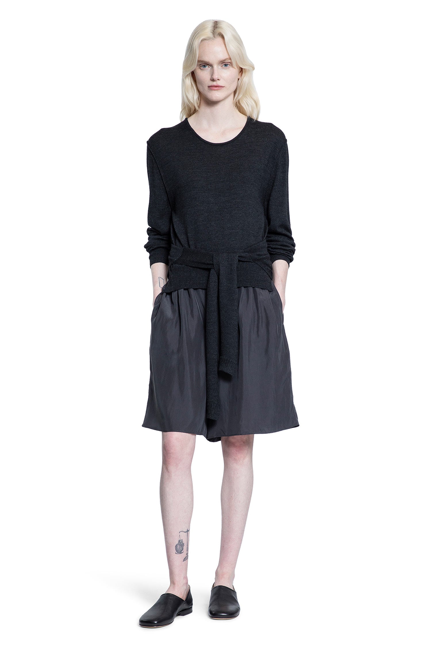 trompe d'oleil crewneck knitwear