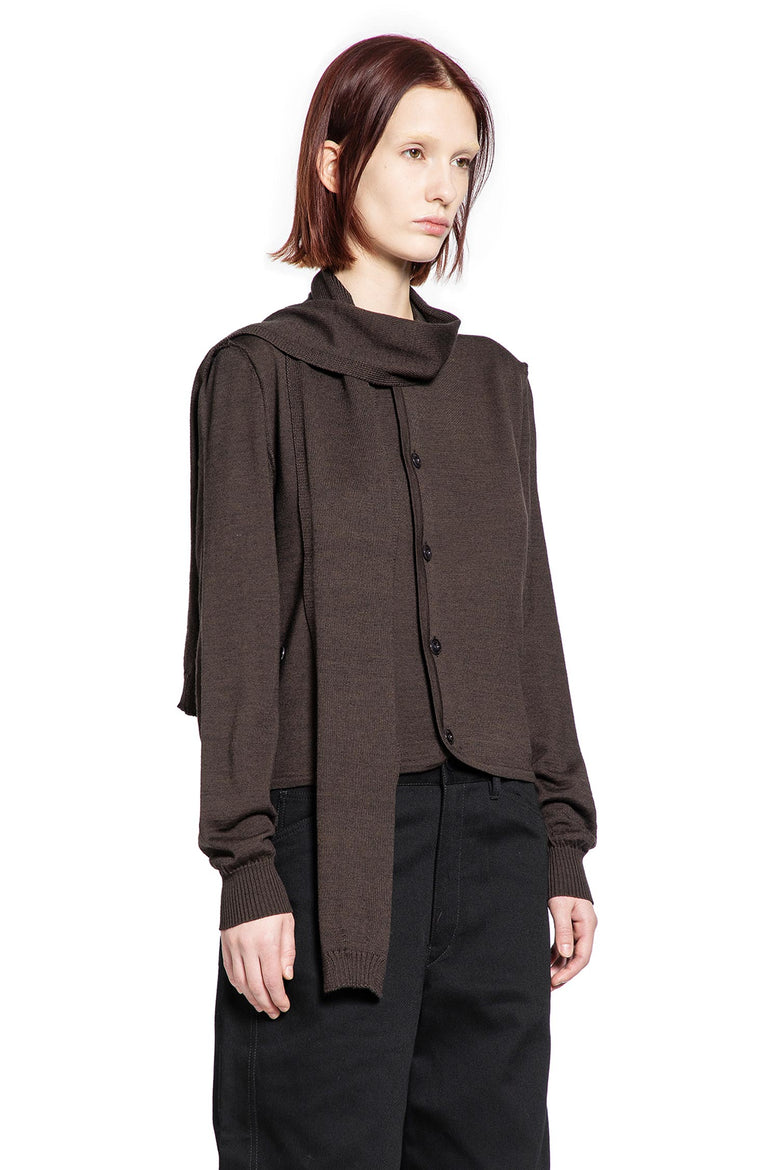 Twisted Cardigan with Scarf