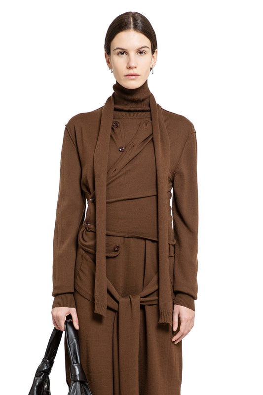 LEMAIRE WOMAN BROWN KNITWEAR