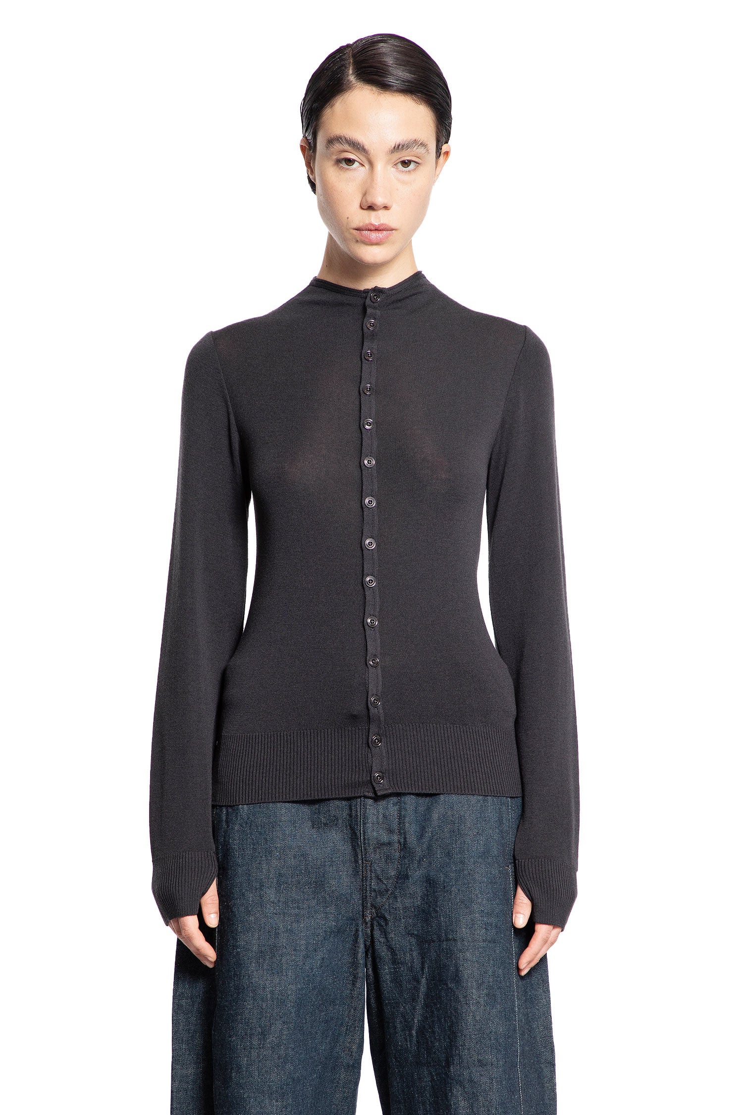 LEMAIRE WOMAN BLACK KNITWEAR