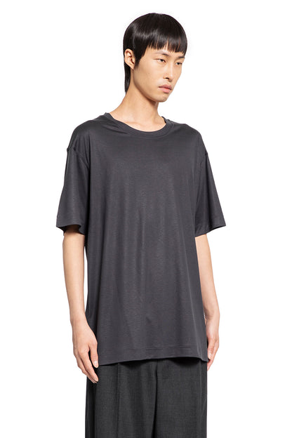 LEMAIRE MAN BLACK T-SHIRTS & TANK TOPS