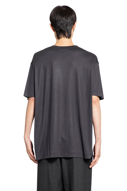 LEMAIRE MAN BLACK T-SHIRTS & TANK TOPS