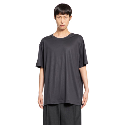 LEMAIRE MAN BLACK T-SHIRTS & TANK TOPS