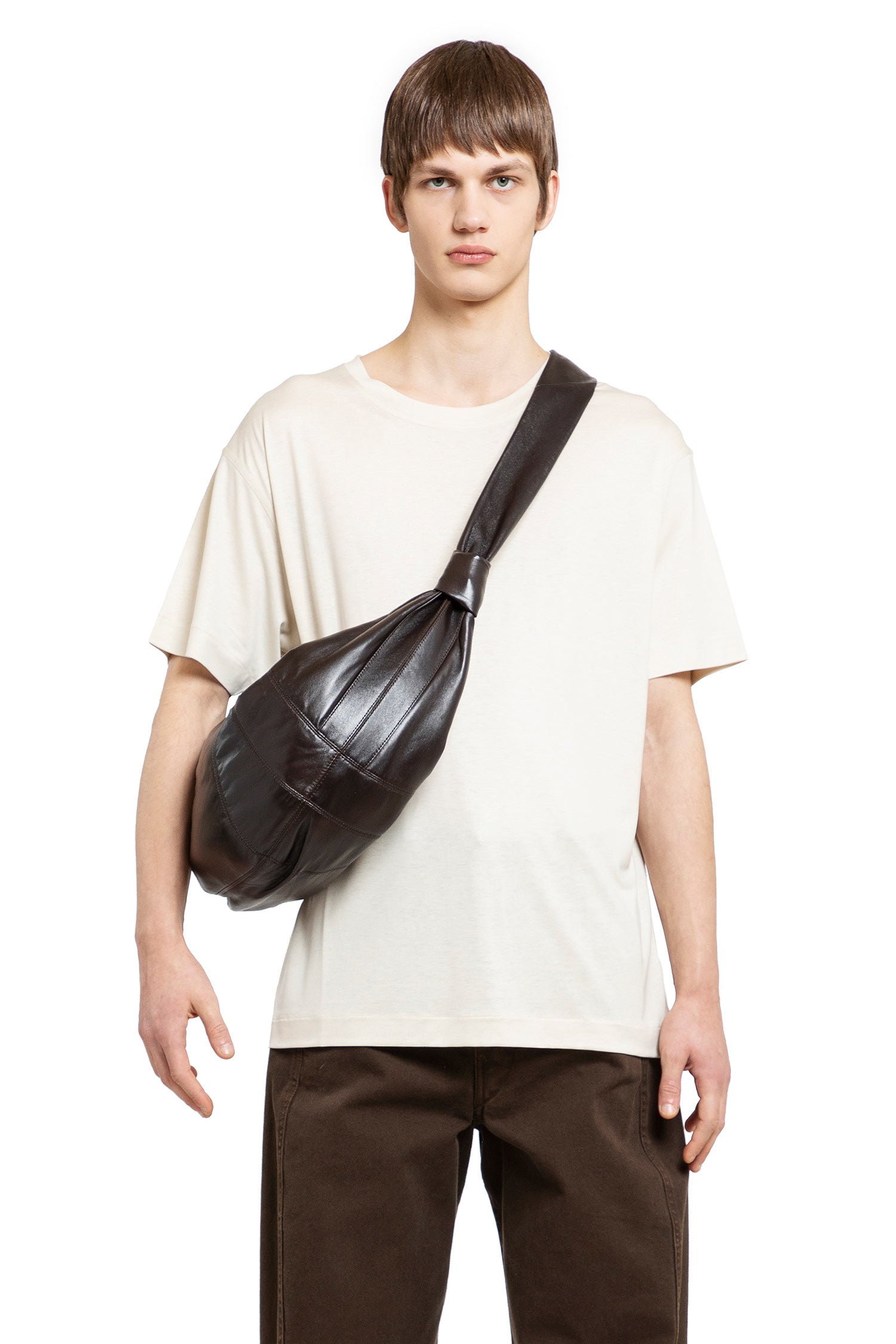 LEMAIRE MAN OFF-WHITE T-SHIRTS & TANK TOPS