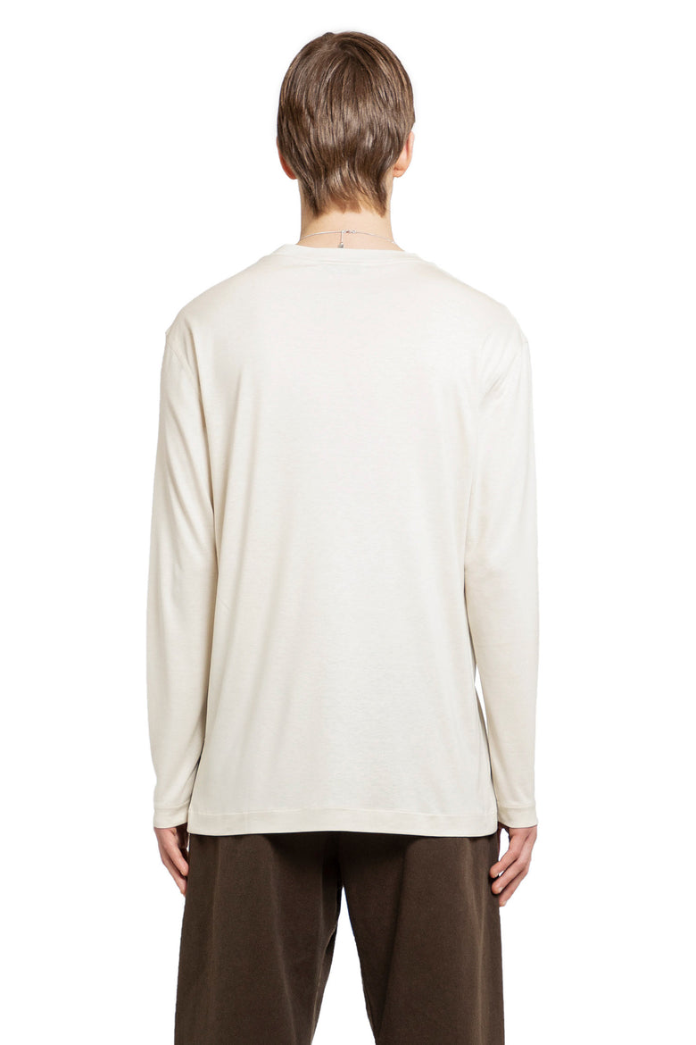 LEMAIRE MAN OFF-WHITE T-SHIRTS & TANK TOPS