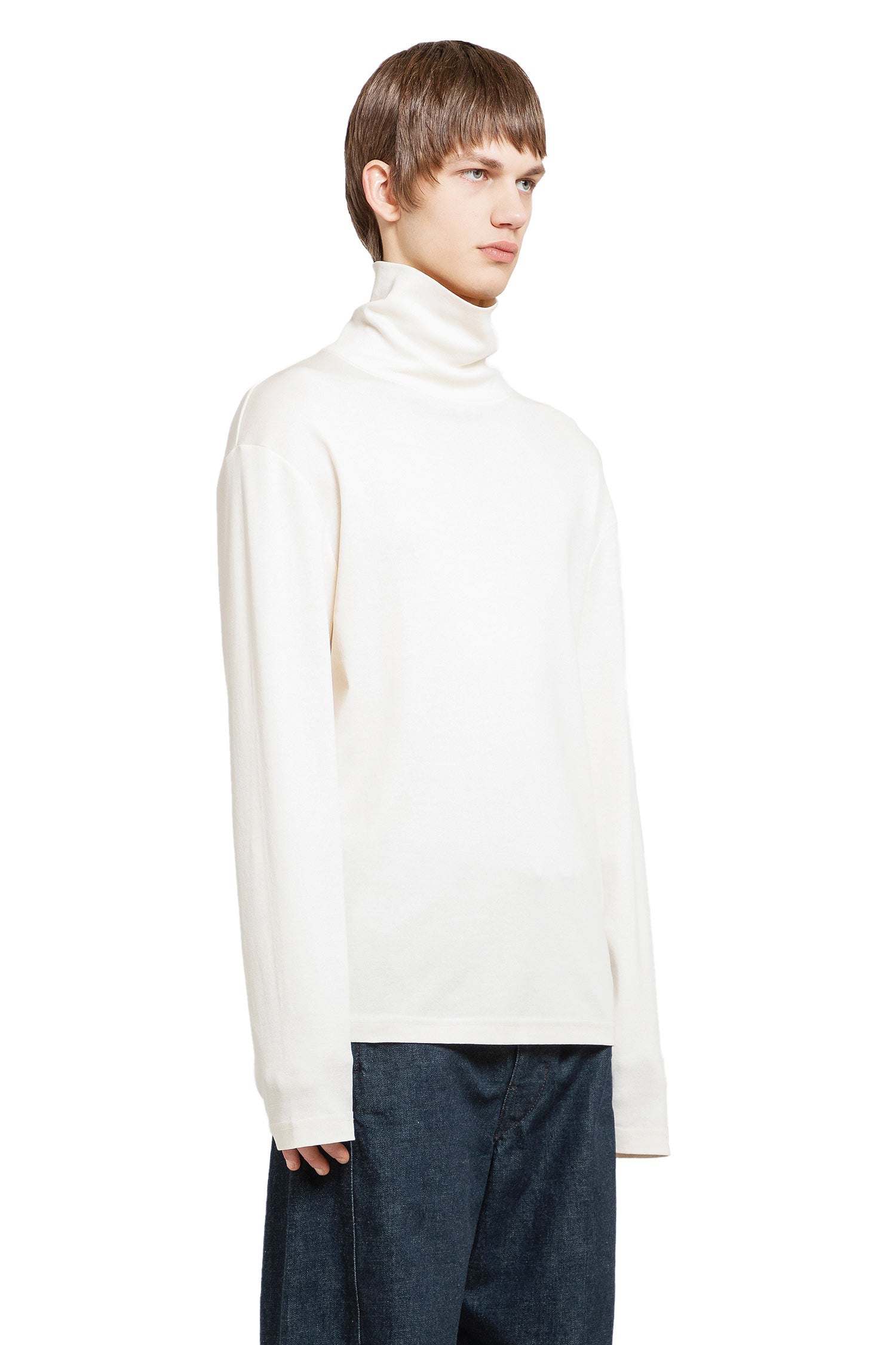 LEMAIRE MAN OFF-WHITE KNITWEAR
