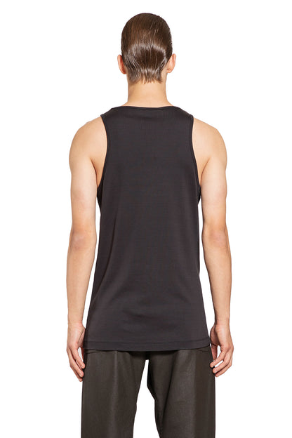 LEMAIRE MAN BLACK T-SHIRTS & TANK TOPS