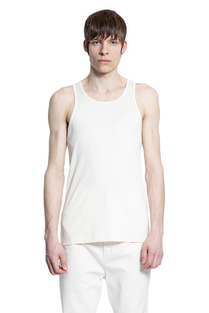 LEMAIRE MAN OFF-WHITE T-SHIRTS & TANK TOPS