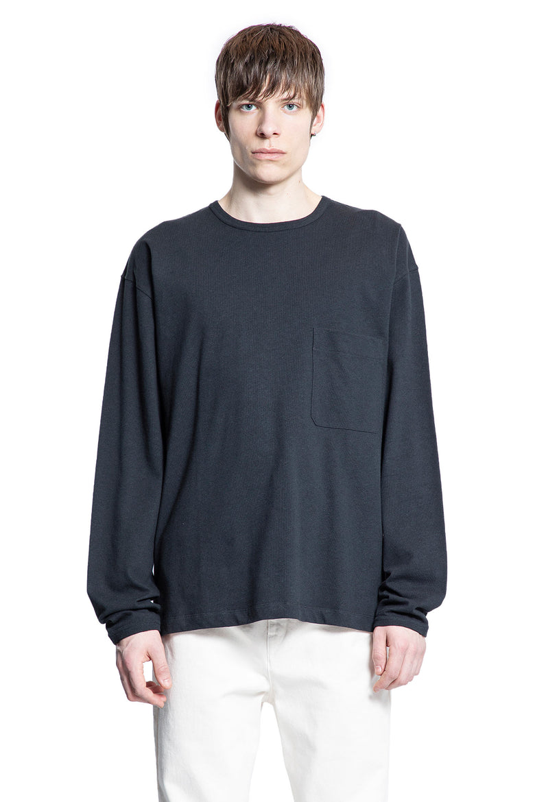 LEMAIRE MAN BLACK T-SHIRTS & TANK TOPS