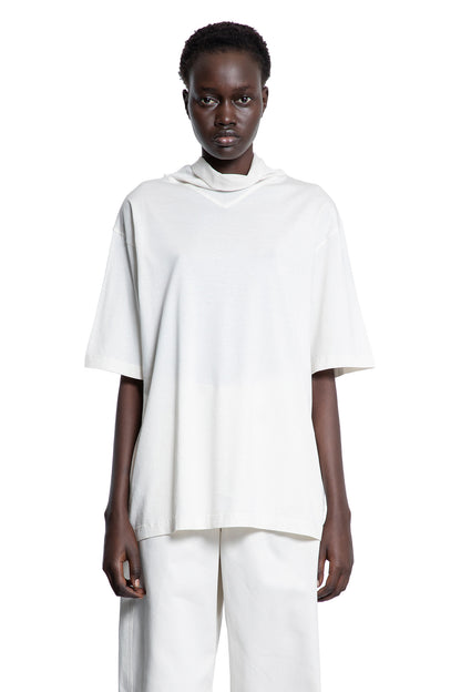 LEMAIRE WOMAN WHITE T-SHIRTS & TANK TOPS