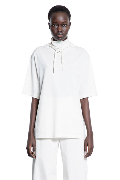 LEMAIRE WOMAN WHITE T-SHIRTS & TANK TOPS