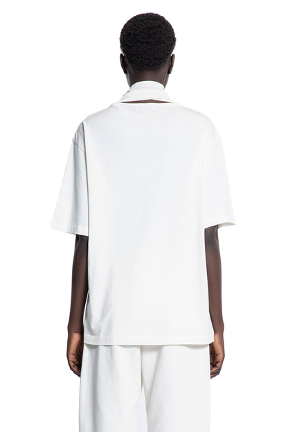 LEMAIRE WOMAN WHITE T-SHIRTS & TANK TOPS