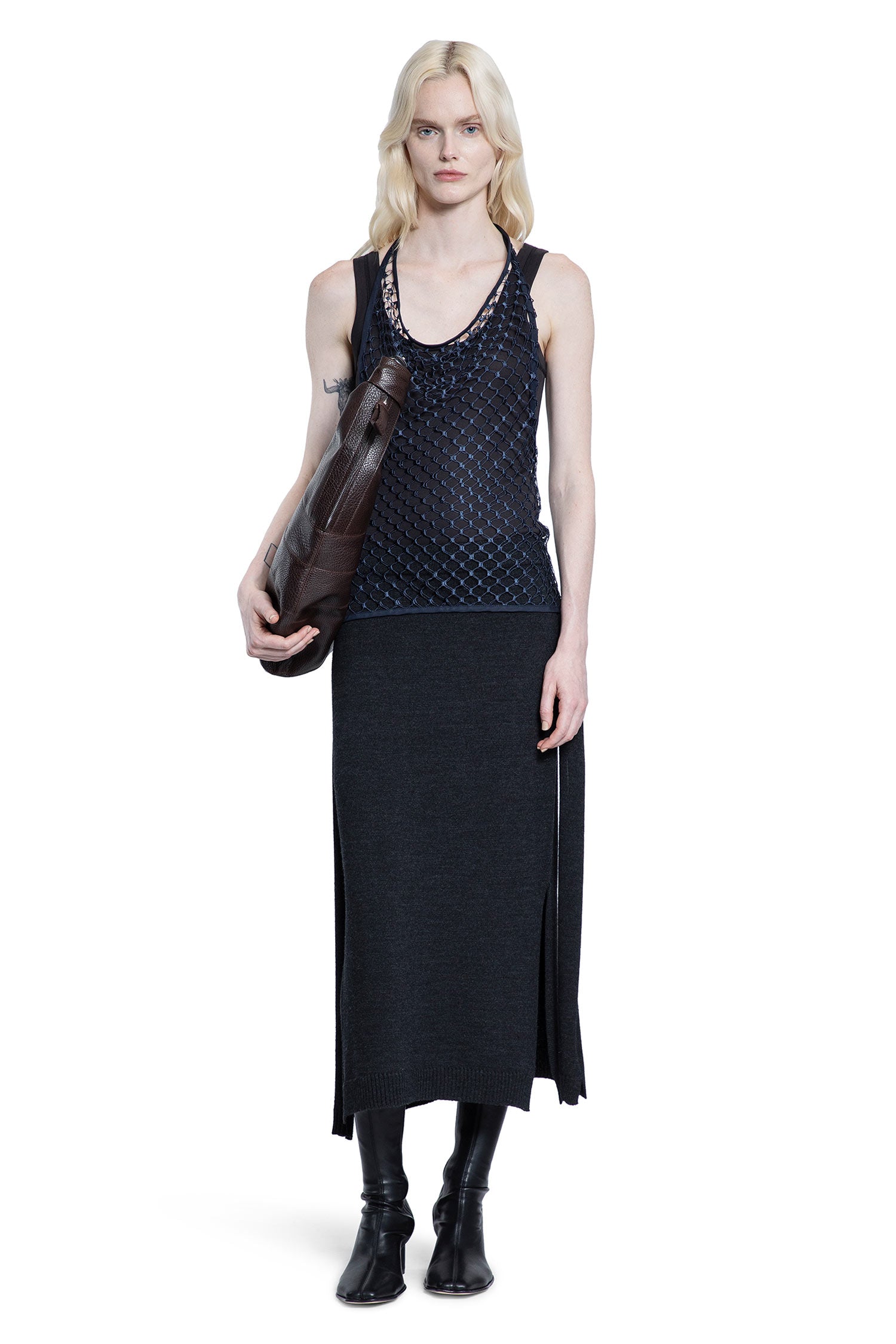 Fishnet Halterneck Top
