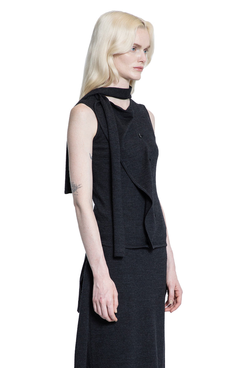 Asymmetrical Sleeveless Cardigan