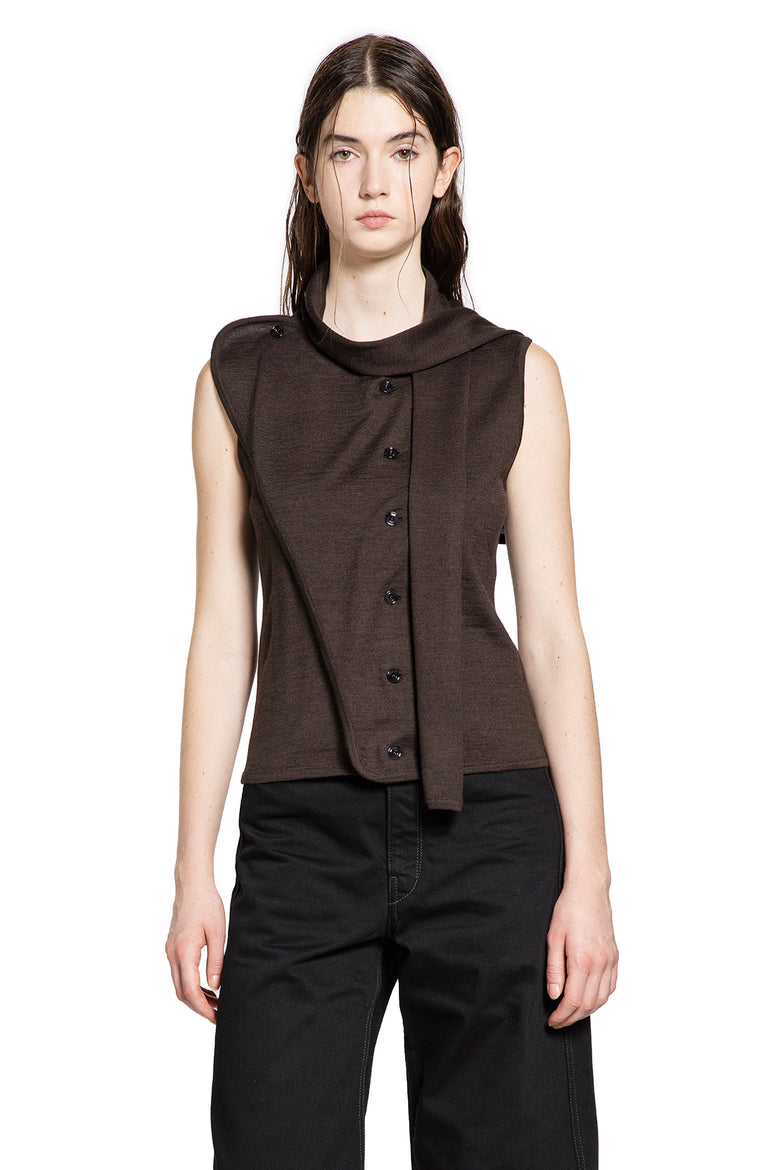 Asymmetrical Sleeveless Cardigan