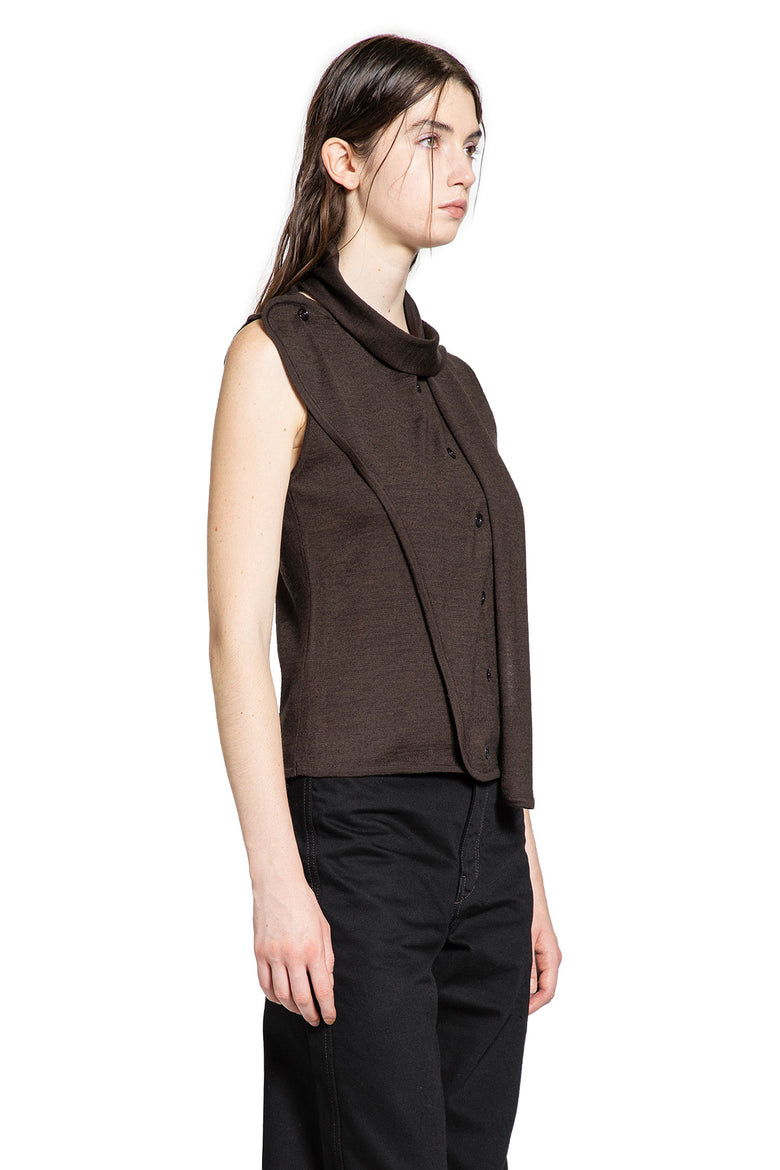 Asymmetrical Sleeveless Cardigan