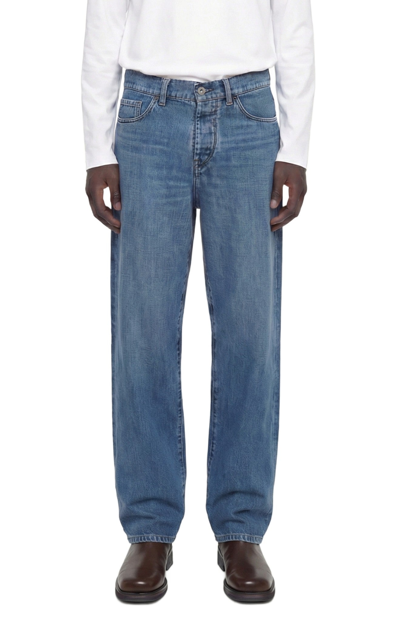 Loose Fit 5 Pocket Jeans