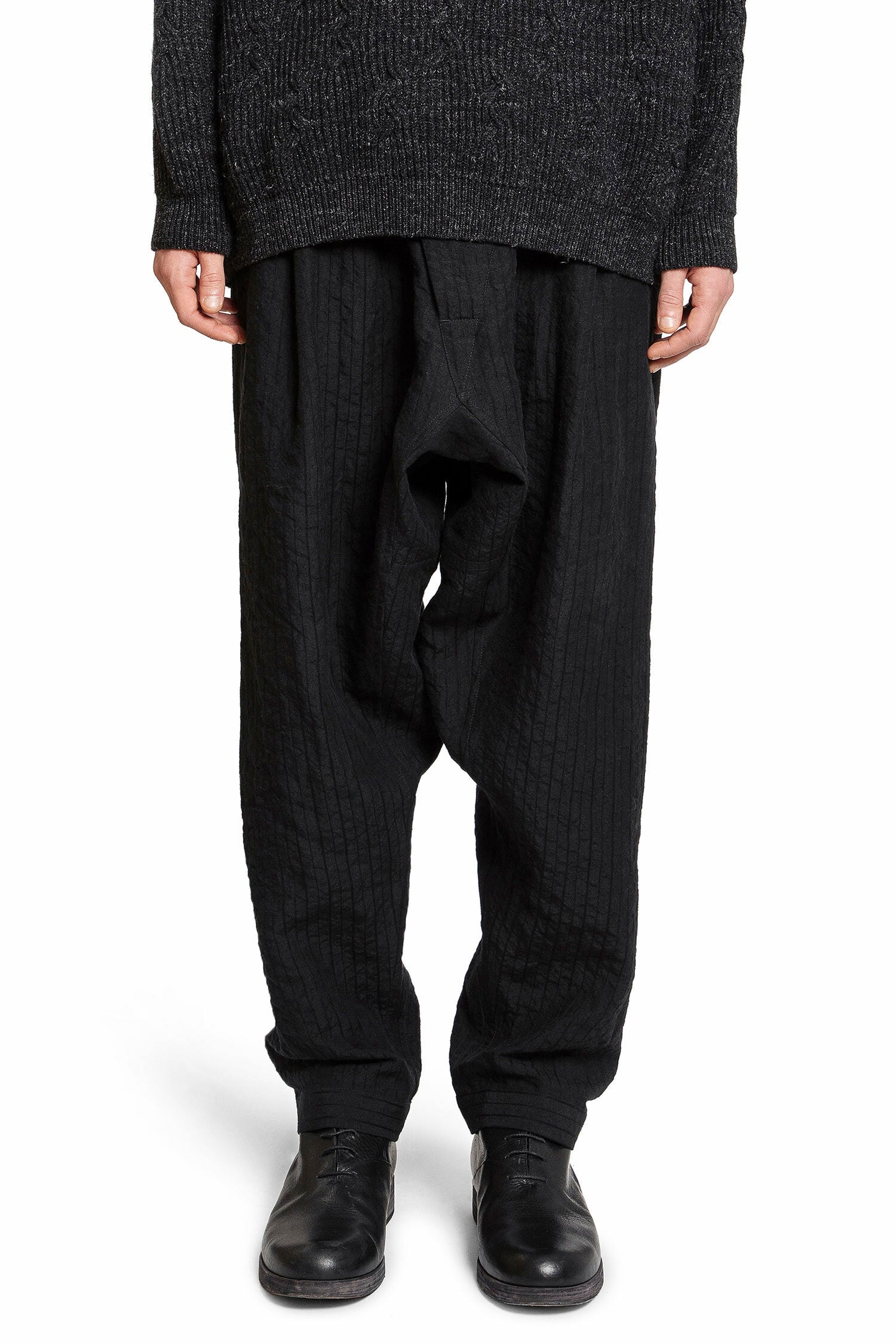 JAN-JAN VAN ESSCHE MAN BLACK TROUSERS