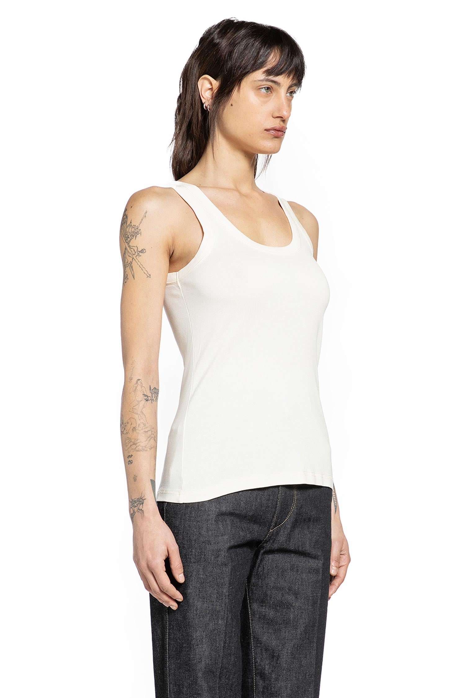 Rib Tank Top In Jersey