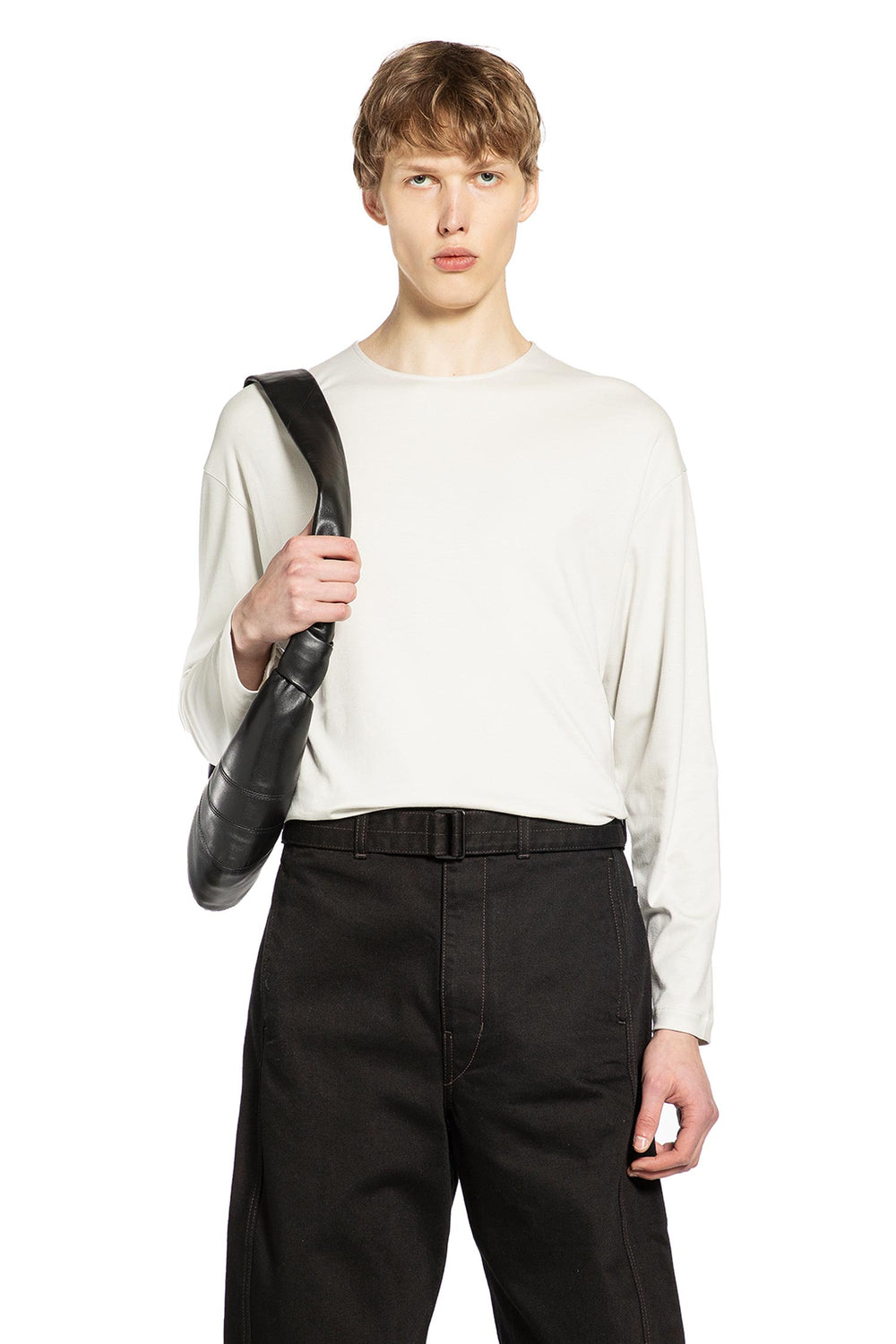 LEMAIRE LS T-Shirt in Cotton Silk Interlock man