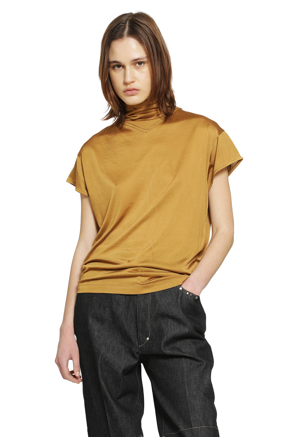 LEMAIRE Short Sleeve Foulard Top woman