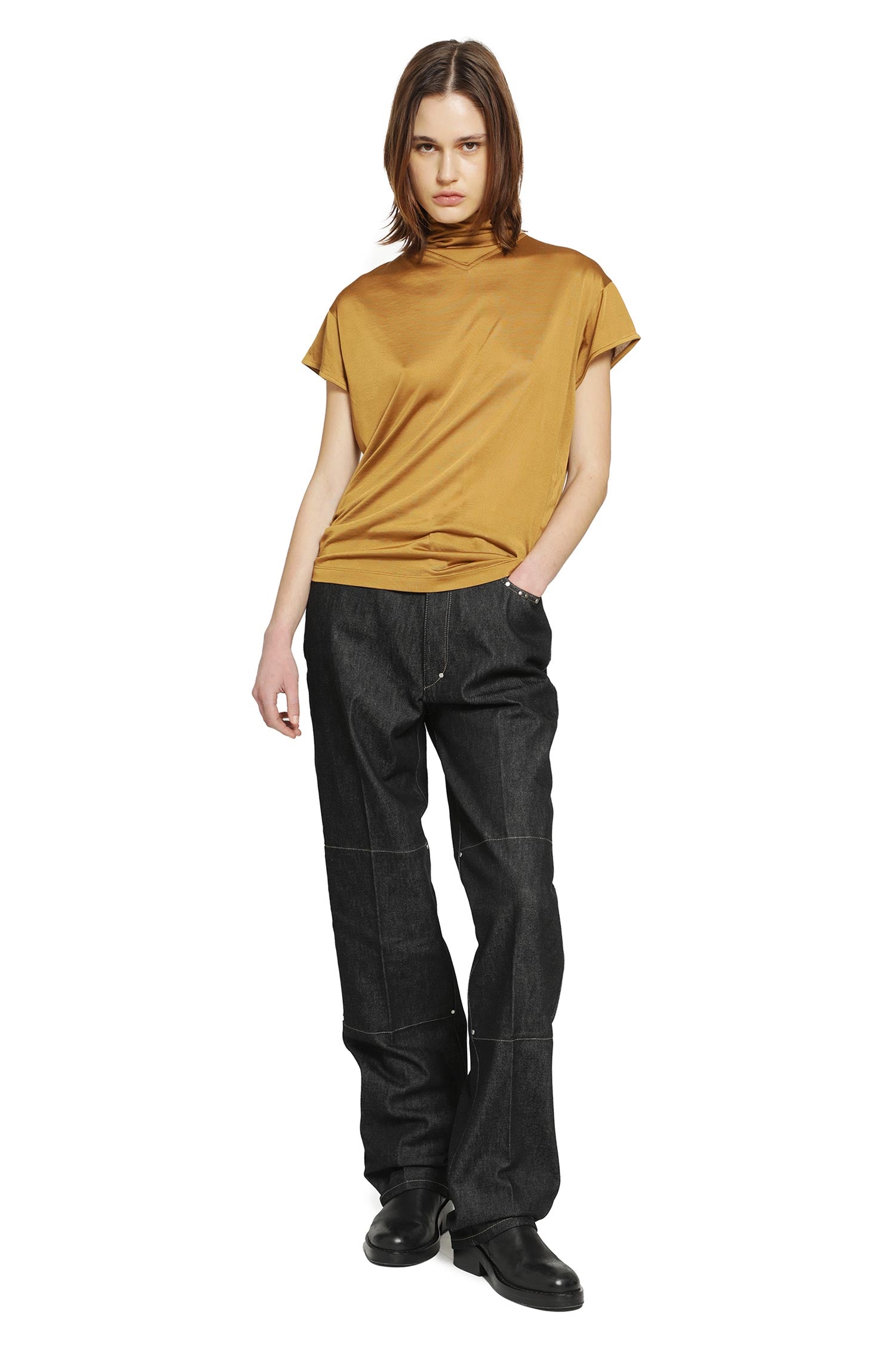 LEMAIRE Short Sleeve Foulard Top woman