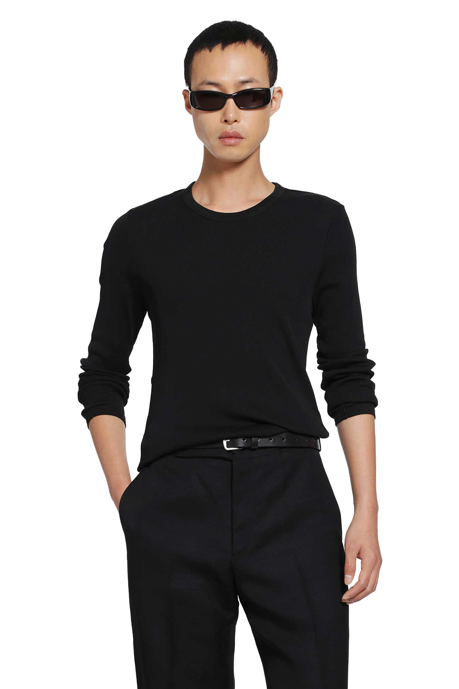 Long Sleeve Ribbed Tee