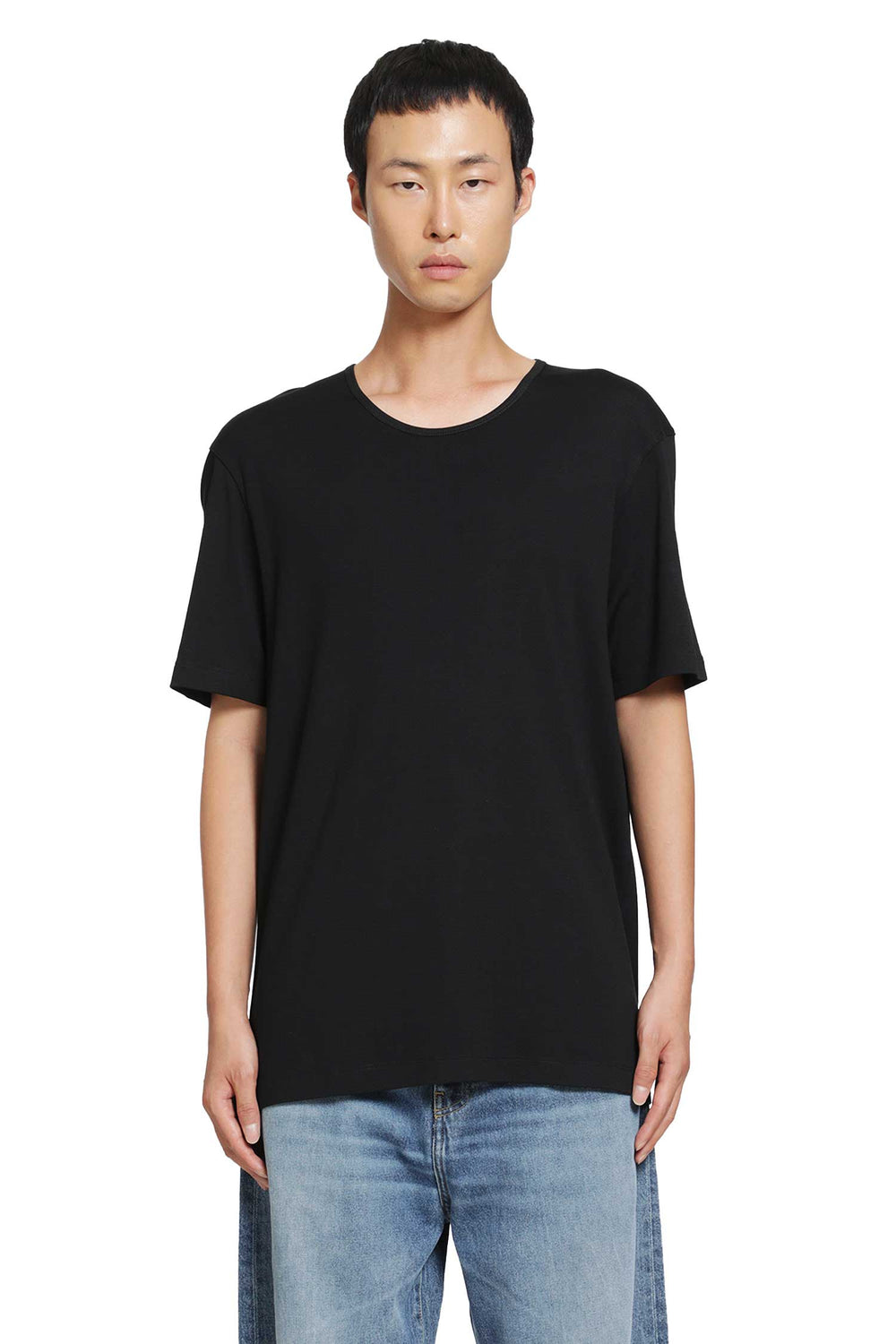 LEMAIRE Scoop Neck Tee in Ribbed Jersey man