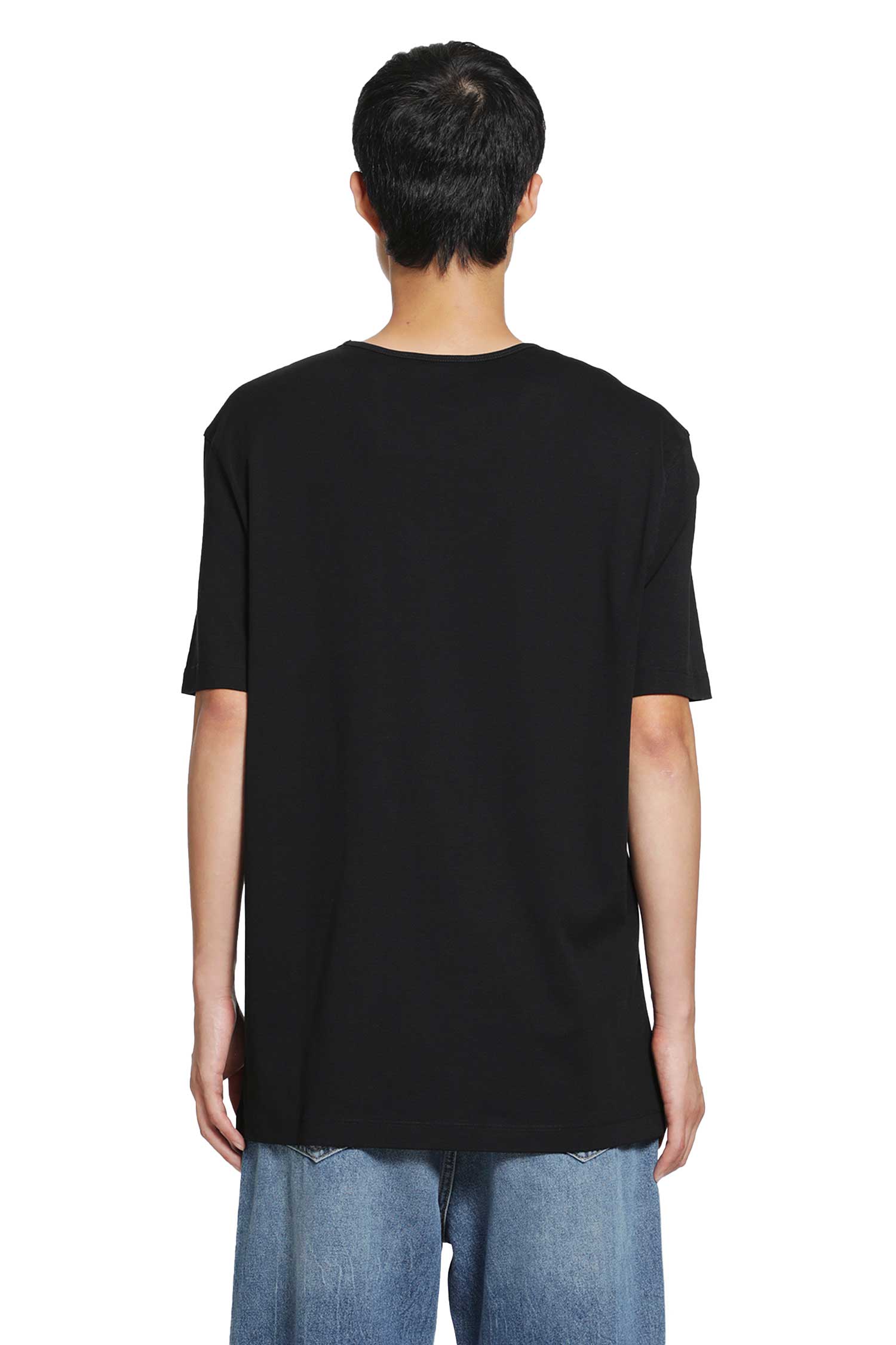 Scoop Neck Tee in Ribbed Jersey