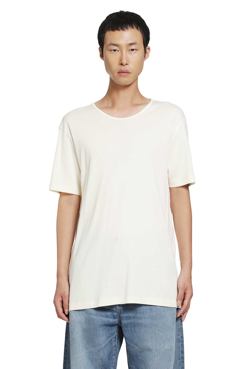 LEMAIRE Scoop-Neck T-Shirt in Ribbed Jersey man