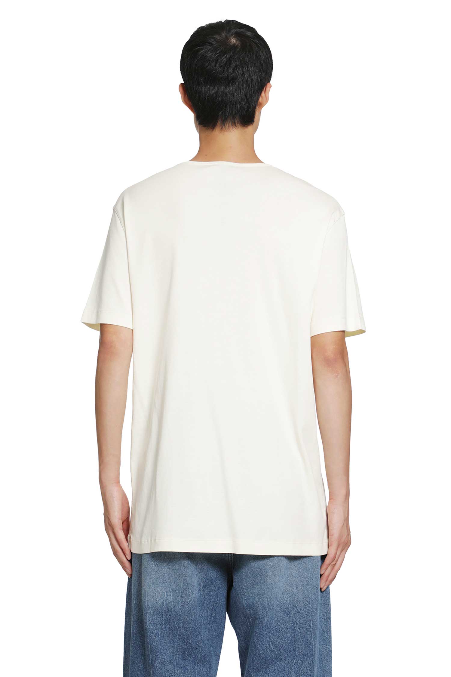 Scoop-Neck T-Shirt in Ribbed Jersey