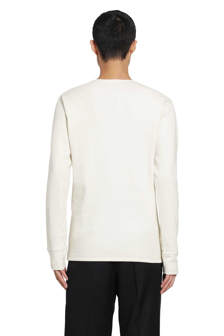 LEMAIRE Long Sleeve Henley T-Shirt man