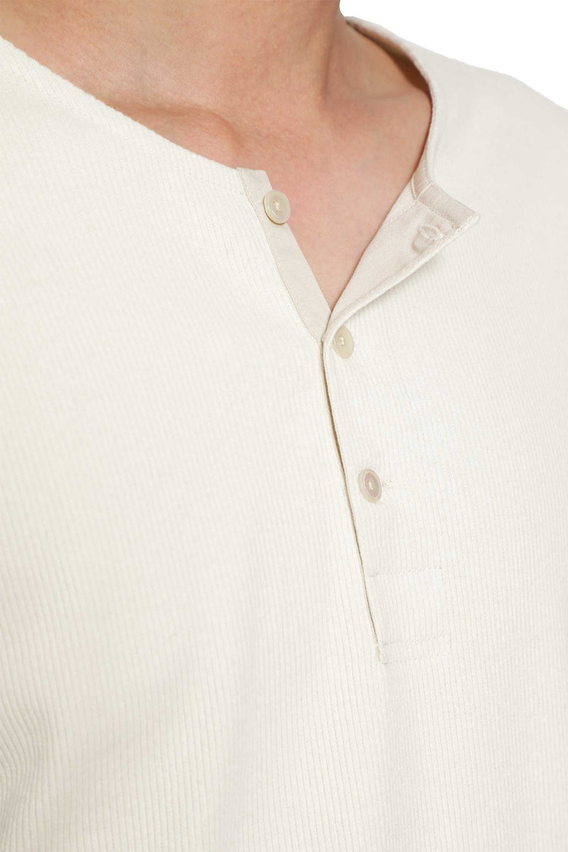LEMAIRE Long Sleeve Henley T-Shirt man