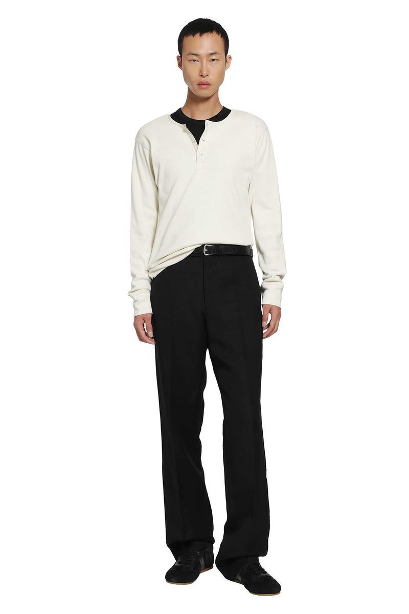 LEMAIRE Long Sleeve Henley T-Shirt man