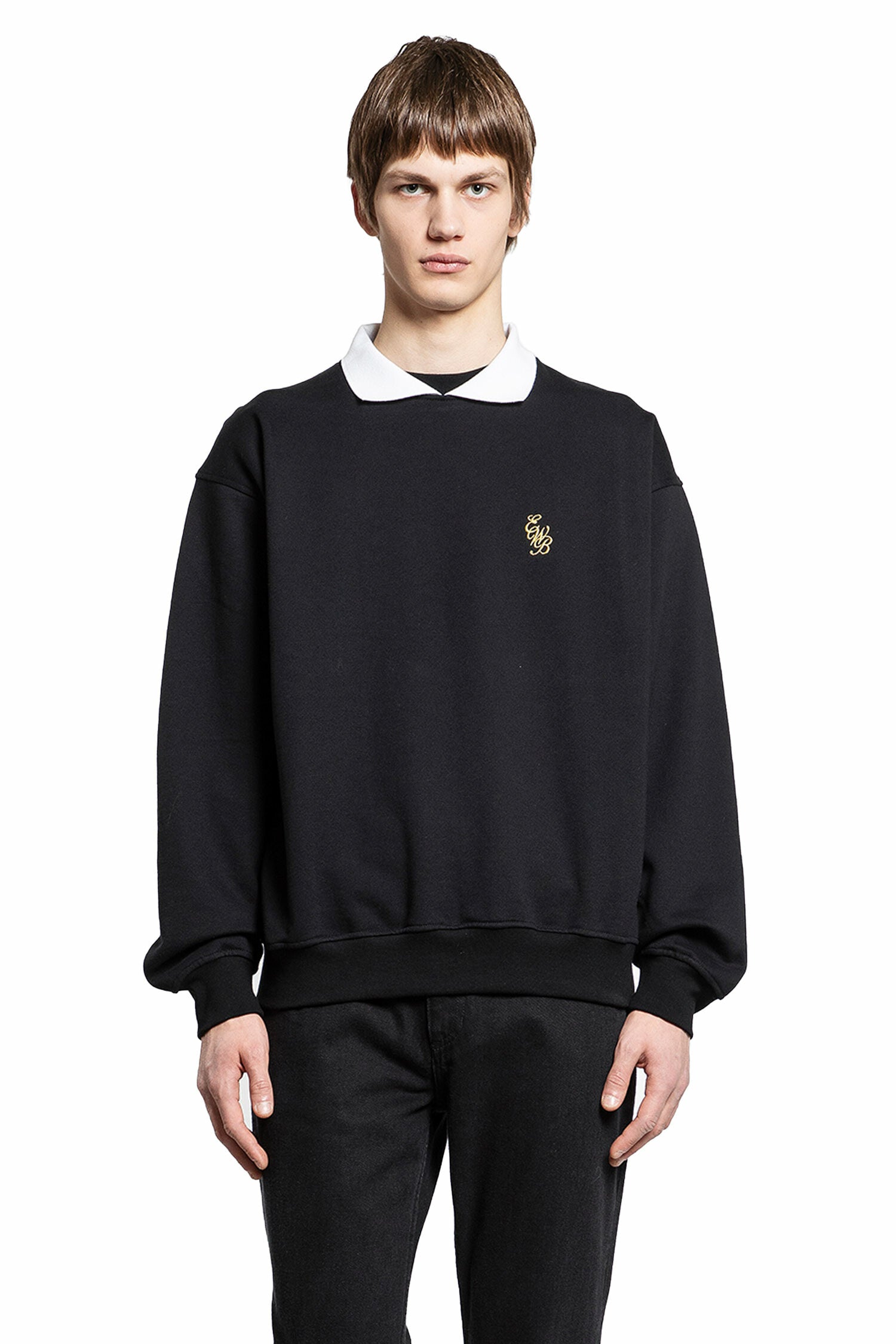 ERNEST W. BAKER MAN BLACK&WHITE SWEATSHIRTS