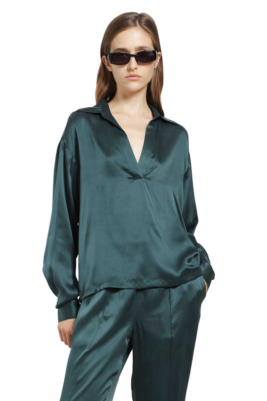 Silk Satin Polo