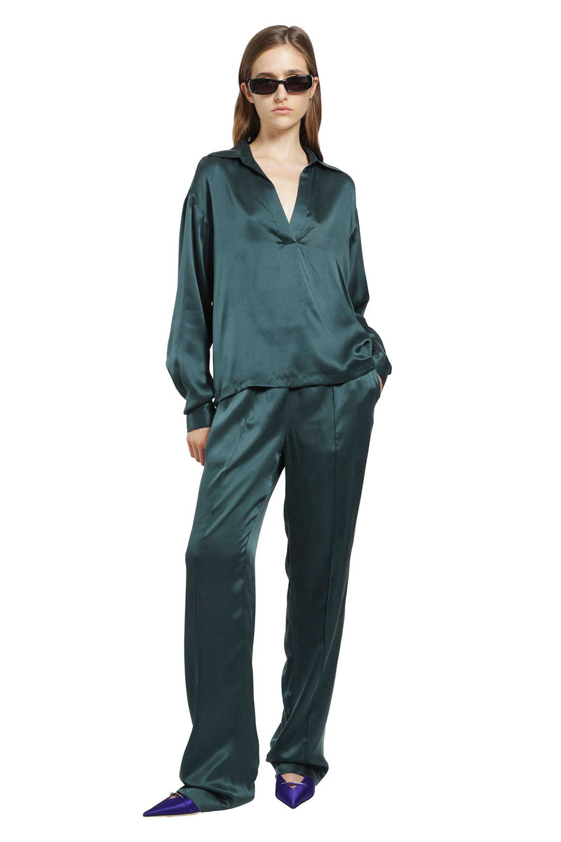 TOM FORD Silk Satin Polo woman