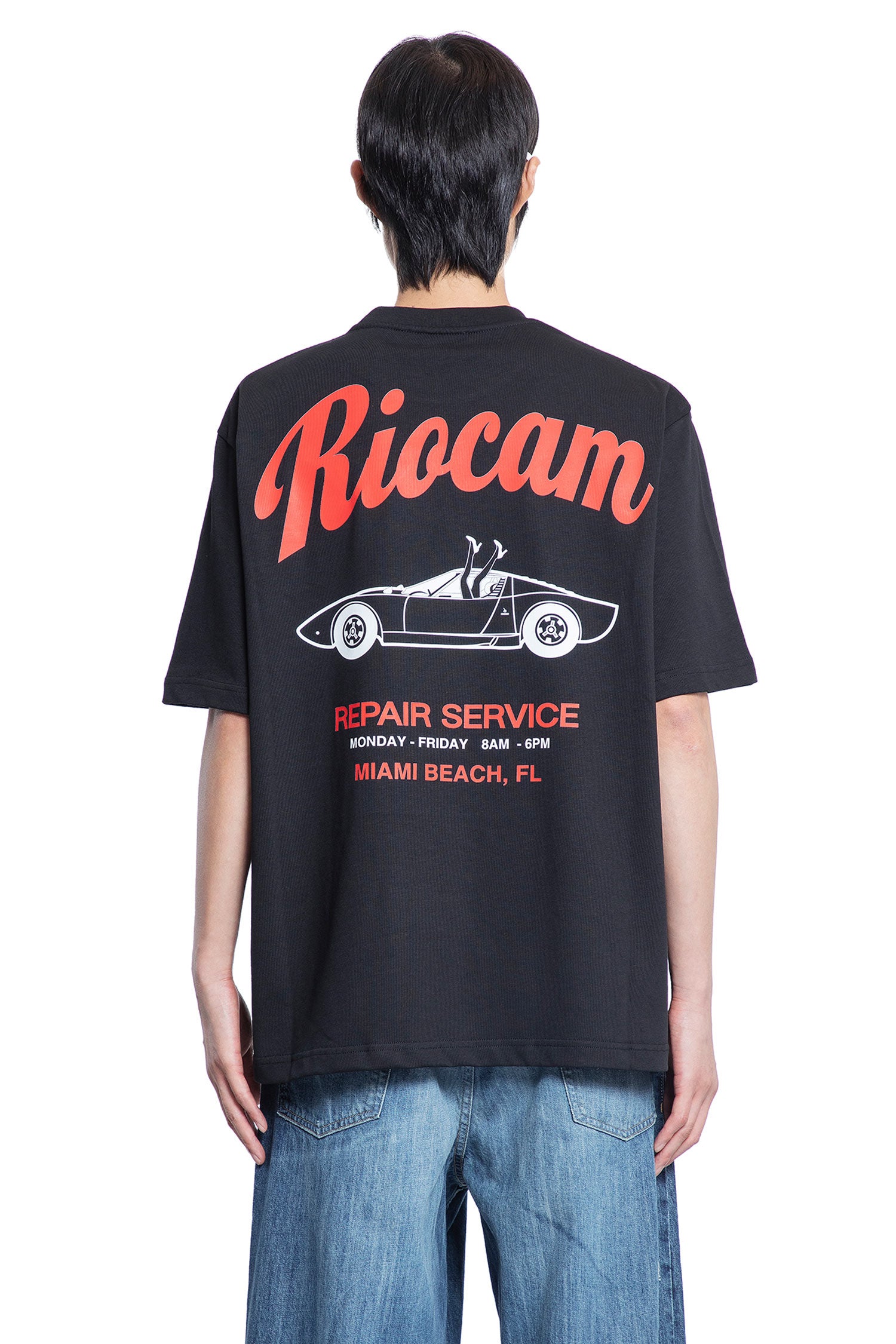 RIOCAM MAN BLACK T-SHIRTS & TANK TOPS