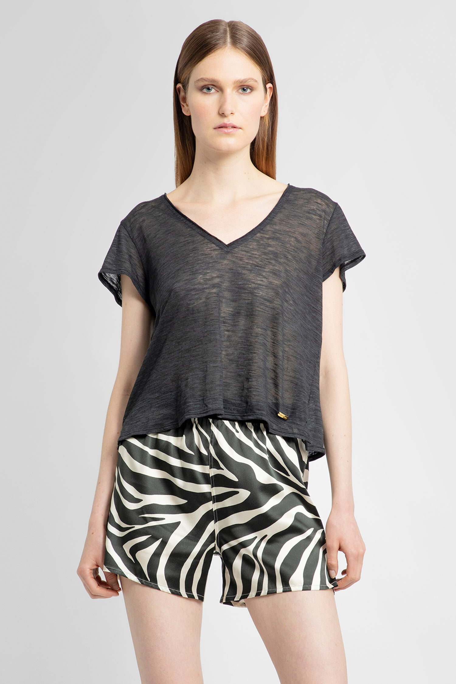 TOM FORD WOMAN GREY T-SHIRTS & TANK TOPS