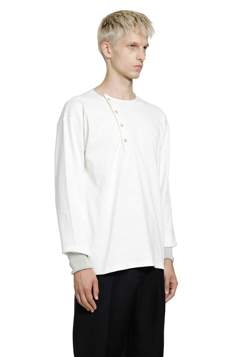 
              TAIGA TAKAHASHI LOT . 618 Side Henry Neck T-Shirt man
            