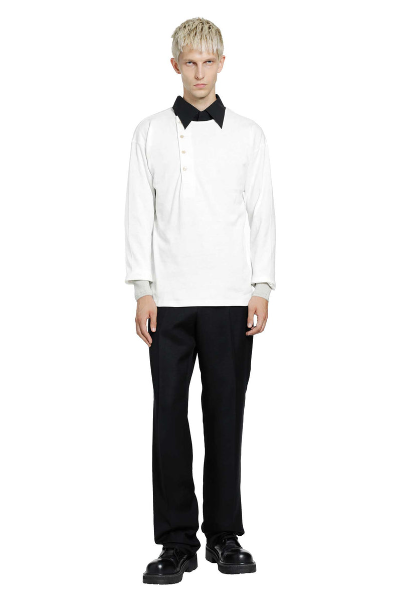 TAIGA TAKAHASHI LOT . 618 Side Henry Neck T-Shirt man