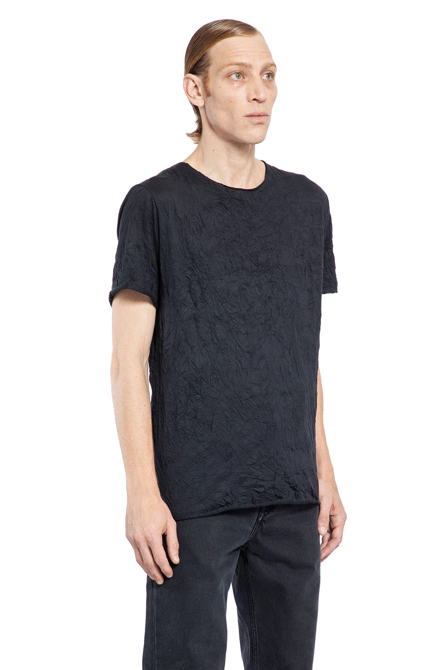 GIORGIO BRATO MAN BLACK T-SHIRTS & TANK TOPS