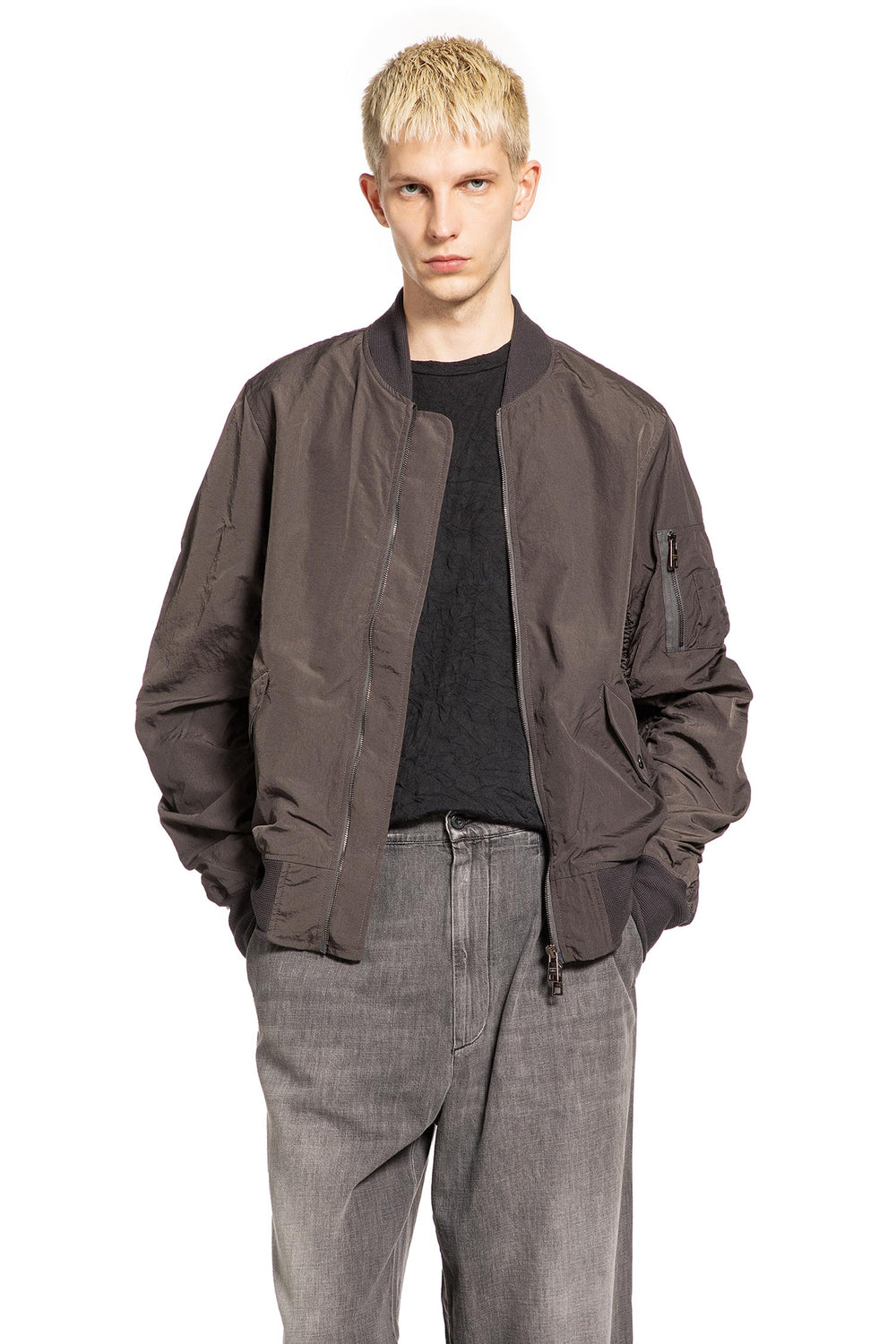GIORGIO BRATO Gathered Nylon Blazer man