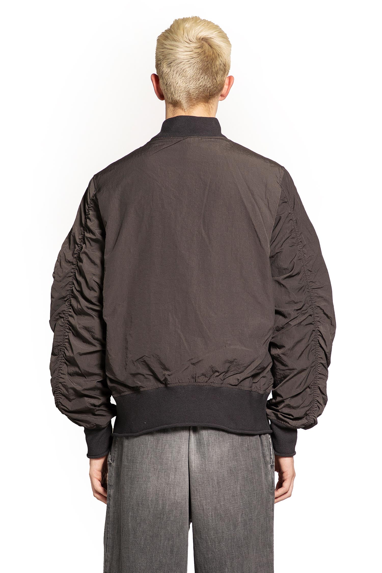 Gathered Nylon Blazer